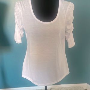 Cute white too with detailed bunched sleeves